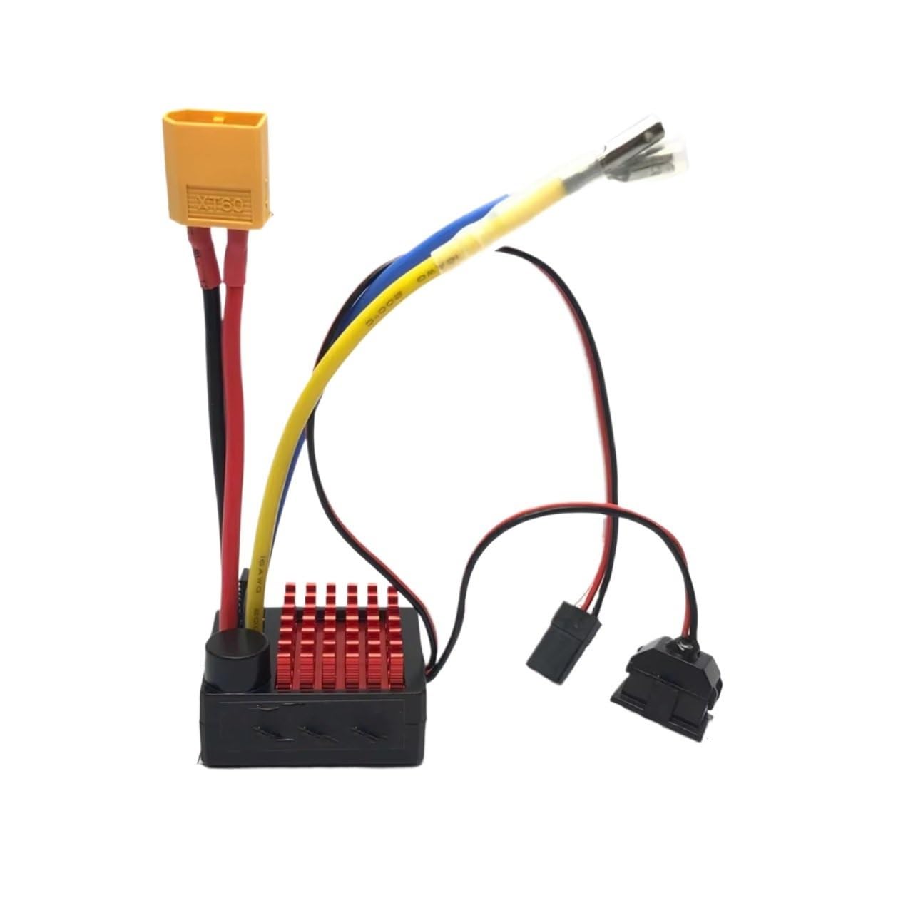 Esc Cingolata Rc Per Traxxas Per TRX4 Per TRX6 D90 Per Redcat 1/10 60A Brushed ESC Regolatore Di Velocità Elettrico 6V/3A BEC RC Auto Crawler Camion(XT60 Plug)