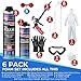 Spray Foam Insulation Kit (6 Pack-25.4 oz) Expanding Foam Sealant for Thermal & Acoustic InsulationFoam, Closed Cell, High Density SprayFoam, Covers up to 120 Board feet/sq. ft. Cleaner, Gun