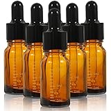 遮光瓶 スポイト付き 10ml 6本入 精油ボトル 詰め替え容器 アロマオイル ボトル 目盛り付き 遮光スポイト瓶 小分けボトル 精油瓶 アロマ遮光瓶 スポイトボトル ガラス製 茶色遮光瓶