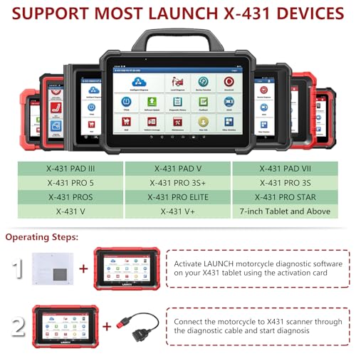 Kit conector de diagnosis OBD para moto LAUNCH X431 que soluciona fallos electrónicos 2