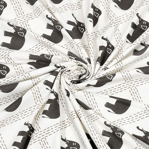 Image of BLOCKS OF INDIA Hand Block Printed 200 TC Cotton Super King Size Bedsheet (Brown Small ELE)