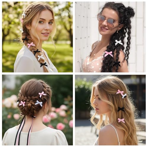 30 Pinzas de Pelo con Moños en 3 Colores miniatura 3
