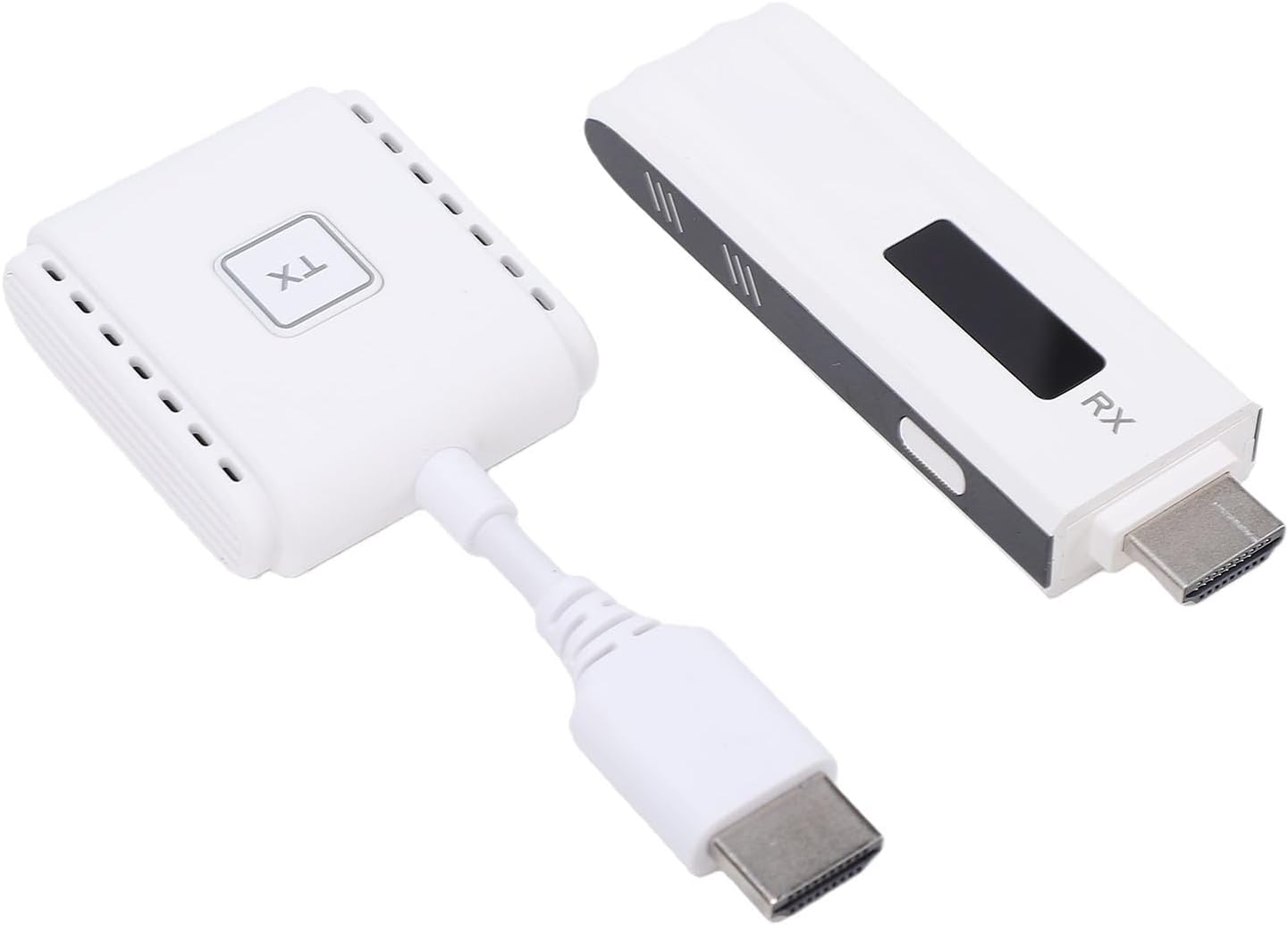 Wireless HDMI Transmitter and Receiver, 1080P 60Hz Video Extender, 50M Range 5GHz, Plug and Play, Portable Screen Mirroring Kit for TV Projector Laptop