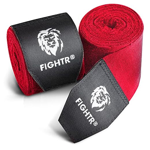 FIGHTR® Premium Vendas de Boxeo máxima Estabilidad y Seguridad | 4m Cinta de Boxeo Medio elásticos con Lazo para el Pulgar para Boxeo, MMA, Mauy Thai - Box Bandage Sport
