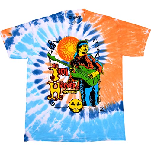 T-shirt Jimi Hendrix authentique imprimé Sun Moon par Liquid Blue aux finitions premium