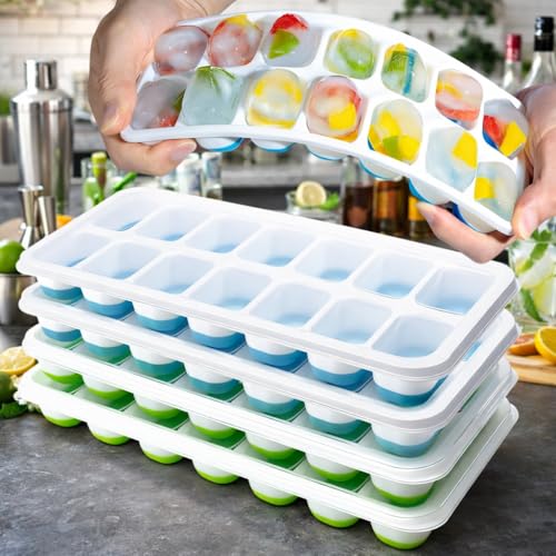 Bandejas de Hielo de Silicona 4 Piezas con Tapa miniatura 2