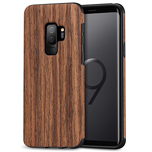 TENDLIN Funda Samsung Galaxy S9 Plus Grano de Madera Silicona TPU Hibrido Suave Carcasa para Samsung Galaxy S9 Plus