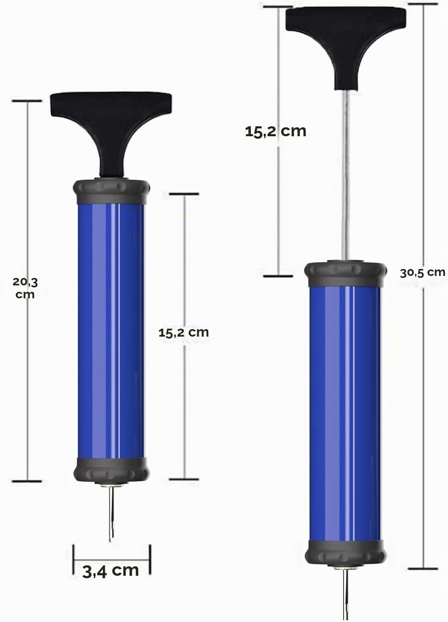 Aiguilles de Pompe de Ballon de Sport Portables avec Pompe à Main pour Football, Ballon de Rugby, Volley-Ball, Basket-Ball, Anneau de Bain en Ballon