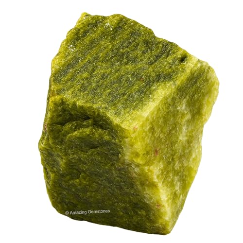 Image of Amazing Gemstone 2 Pieces Vesuvianite Raw Crystals and Healing Stones, Natural Rocks for Tumbling and DIY Raw Stones and Crystals