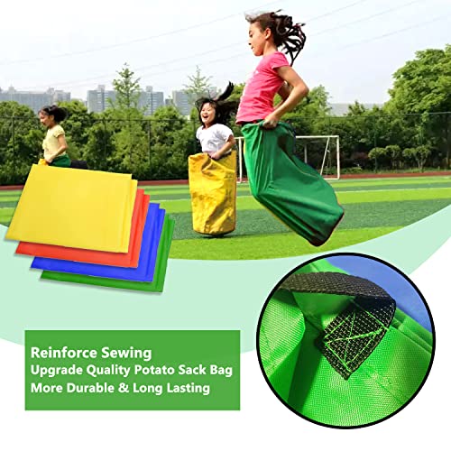 image for Niantime Potato Sack Race Bags, Colorful Sturdy Sack Race Bags Outdoor