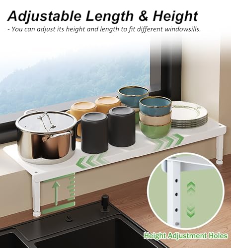 Placa extensible para alféizar ajustable con soporte expandible multiusos 4