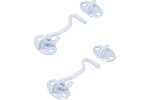 2Pcs 3.86" White Gate Latch with Mounting Screws for Barn Doors