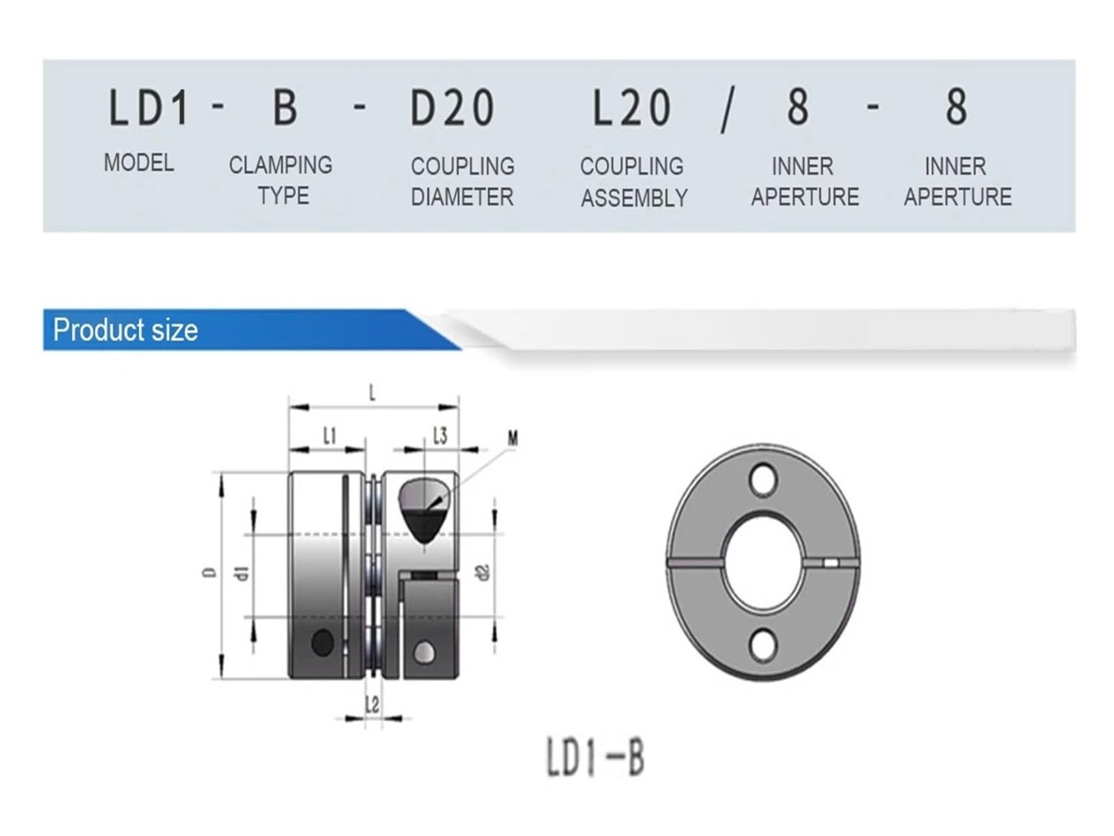 Acoplamiento de diafragma Acoplamiento de Eje CNC D82L68 Acoplamiento Flexible de Disco único(17X17)