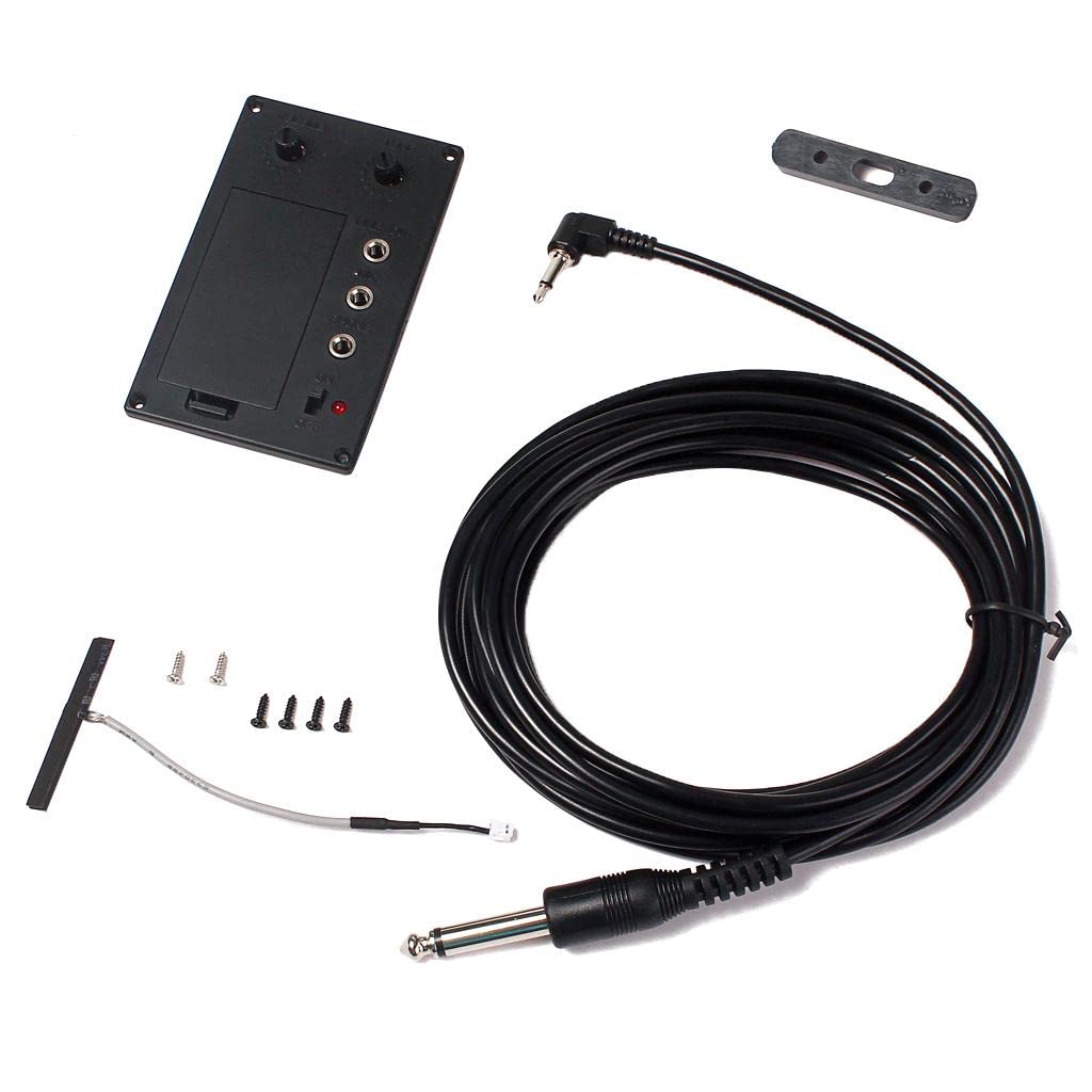 Moxic Violin Silent EQ Pickup with Output Plug Wire Cable Piezo Set Electric Violin Accessory