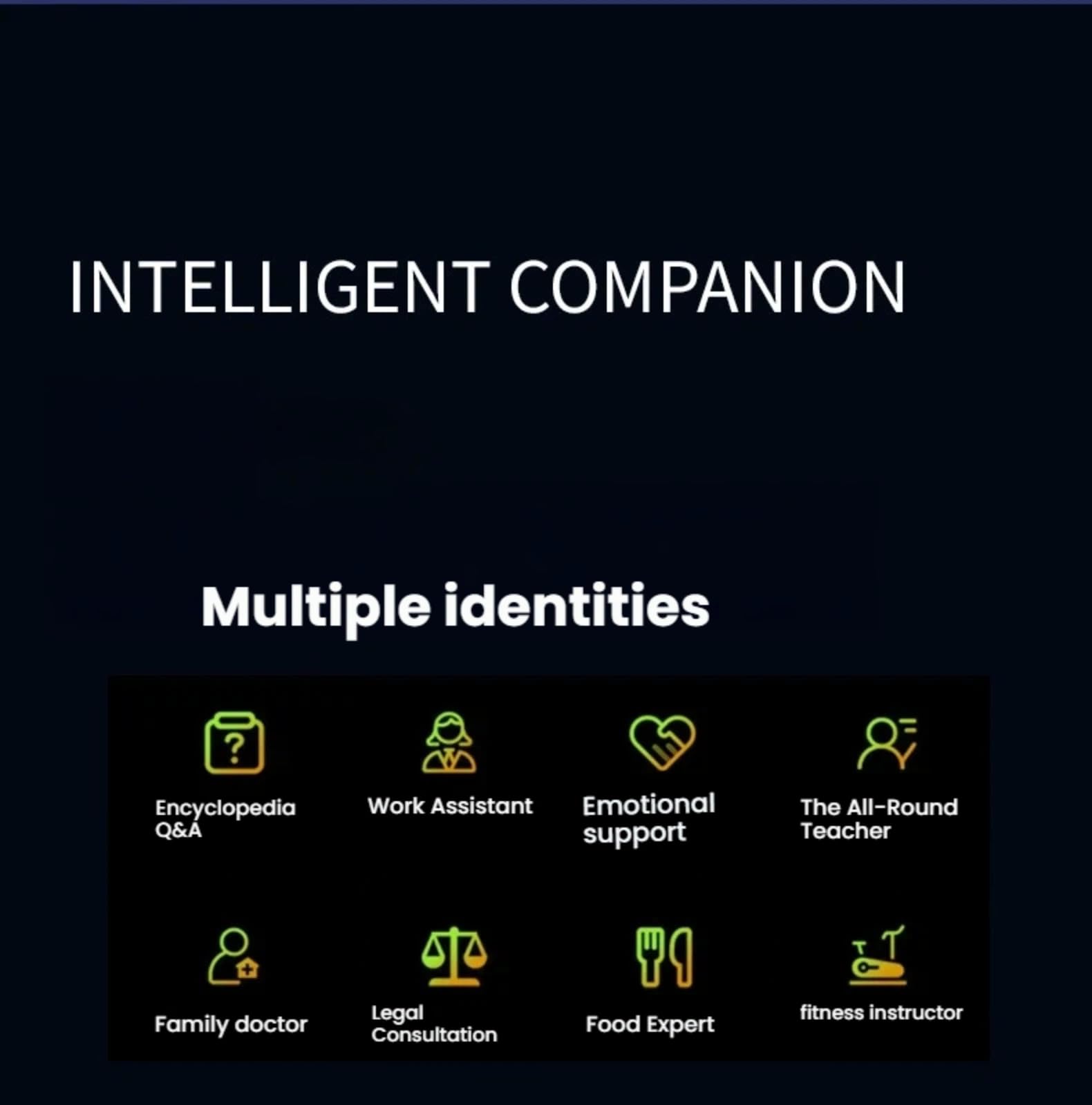 Altavoz inteligente portátil AI Companion con múltiples modelos de IA, chat de voz, luz nocturna, batería de larga duración, asistente de voz inteligente para el hogar, apoyo emocional, aprendizaje