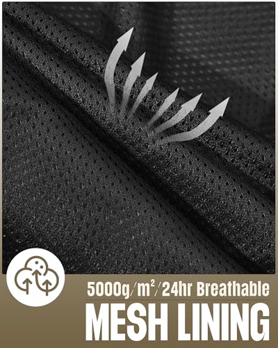 33,000ft Men's Packable Rain Jacket Waterproof Lightweight Raincoat Rain Shell with Hood for Outdoor Hiking Golf Travel4