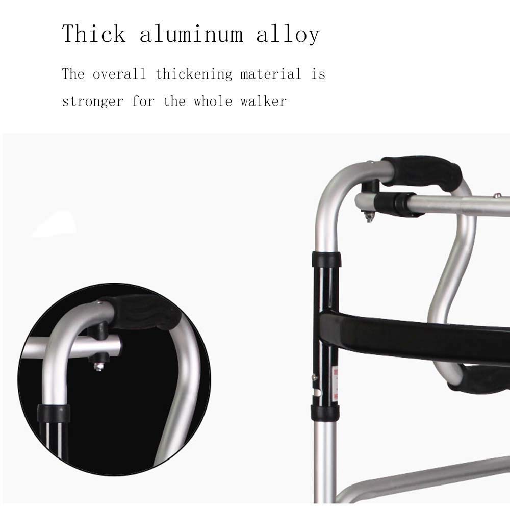 Walker, Rollator Walker Składana rama spacerowa dla seniorów, z kółkami Lekki aluminiowy chodzik Regulowana wysokość: 30,8 "-38,4" little surprise
