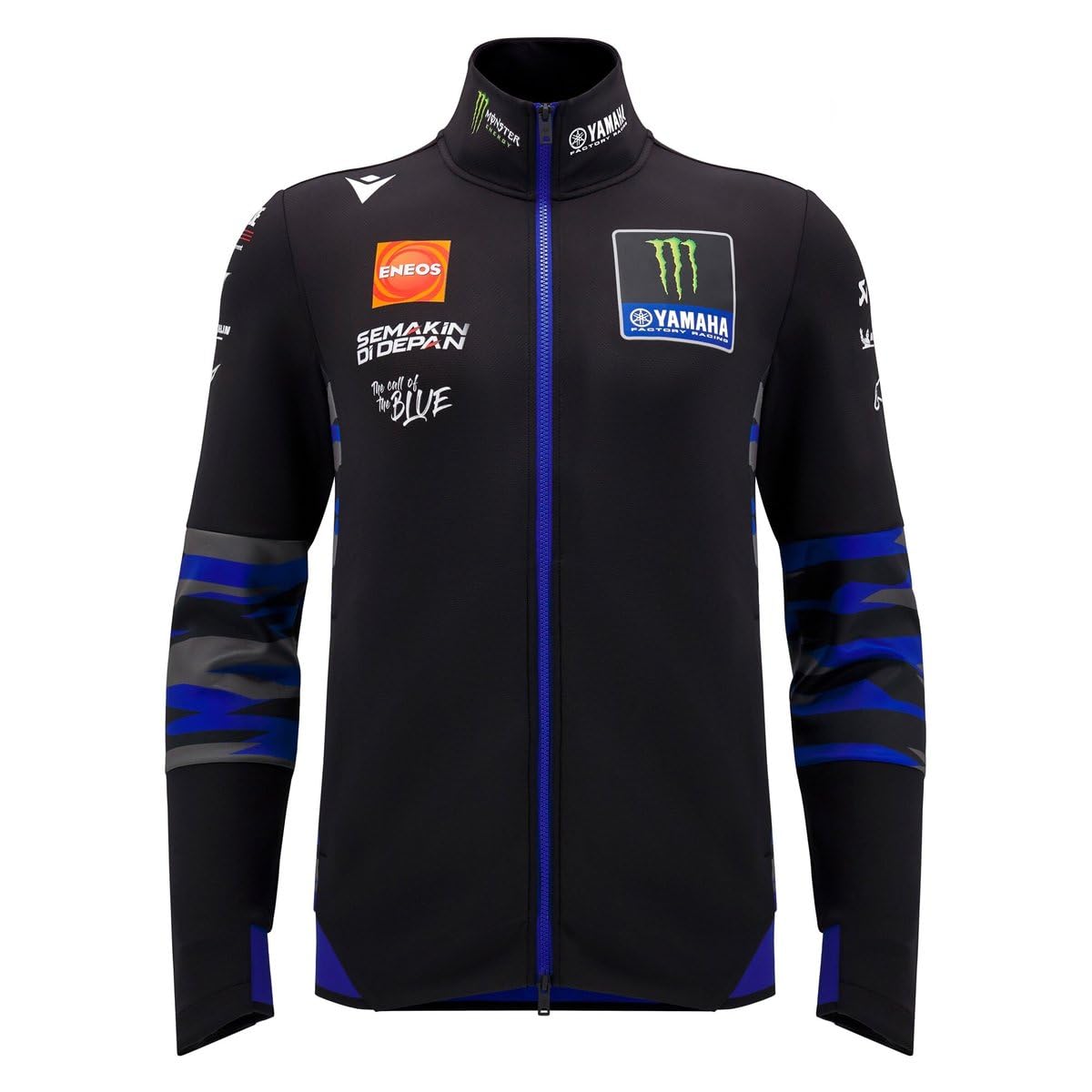 Macron Men's Black Monster Energy Yam Moto Gp Replica Team Full Zip Sweatshirt, L