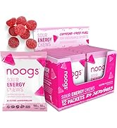 Noogs Sour Energy Chews, Electric Watermelon, Electrolyte Energy Gummies, Sour Candy Flavored Alt...