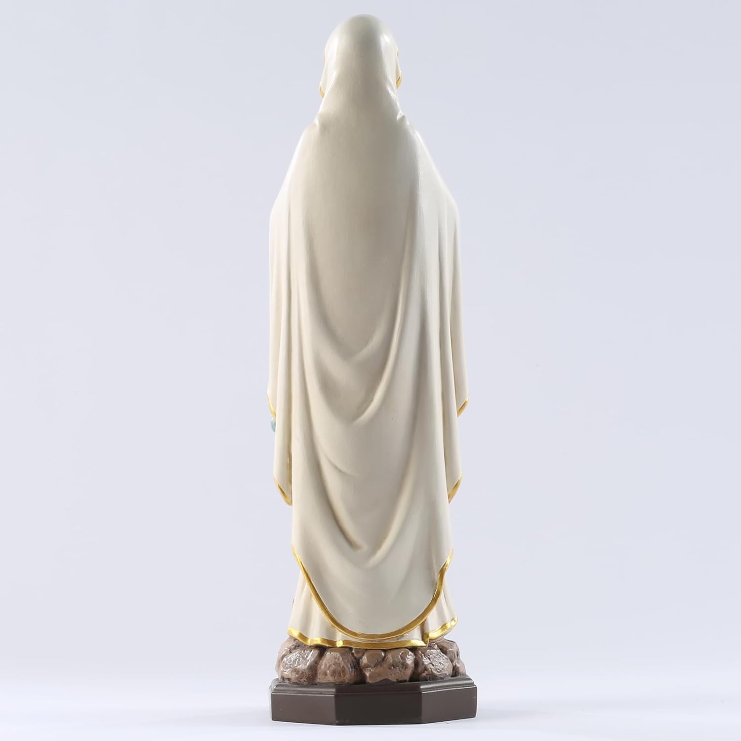Our Lady of Lourdes Statue, 12 Inches Blessed Virgin Mary Statue Religious Home Table Decor, Hand Painted Lourdes Mother Mary Sculpture Catholic Gifts for Mom, Grandmother - Image 5