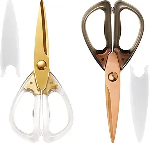 Kitchen Shears Scissors Cooking Scissor, 2Pack Sharp scissor - Meat and Poultry Scissors, Dishwasher Safe, All-Purpose Stainless Steel Utility Shear for Chicken Fish Vegetables BBQ