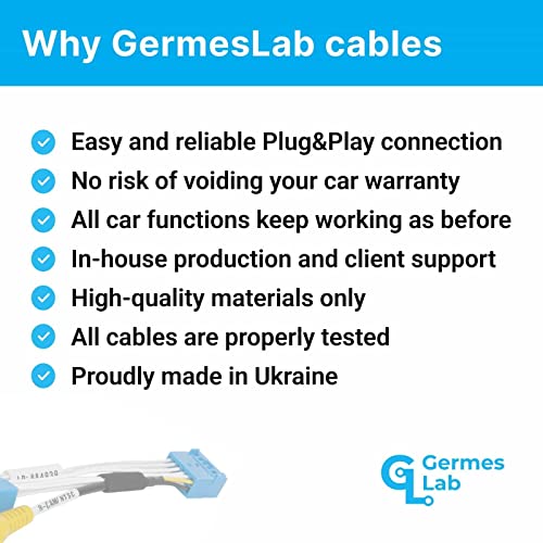 Germes Lab. Av Video Audio Cable Compatible With Touch 2 With Go Plus, Link, Entune Audio Plus Premium Audio Monitors #TOP2