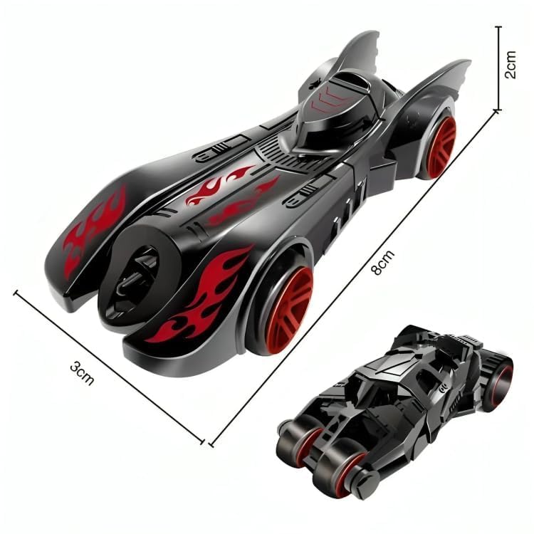 Image of Royals hub Black Super Hero Mini Metal Die Cast Car Set of-6 Toy Vehicle Play Set Free Wheel High Speed Unbreakable for Kids Small Racing Car for Exciting Playtime Adventures Movie Vehicle