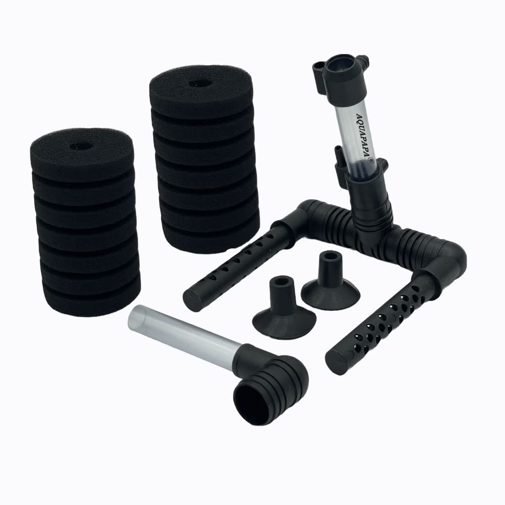 Filtro de Esponja Doble Bio 4X para Tanque de Peces de Acuario Betta Fry de hasta 30 galones (se envía Desde Ca USA) (filtros de Esponja Doble, Paquete de 4)