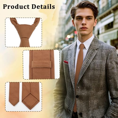 Image of Cotton 2.56'' Skinny Ties for Men, Neckties for Casual, Business | Solid color ties for men for party, daily use, dating, office