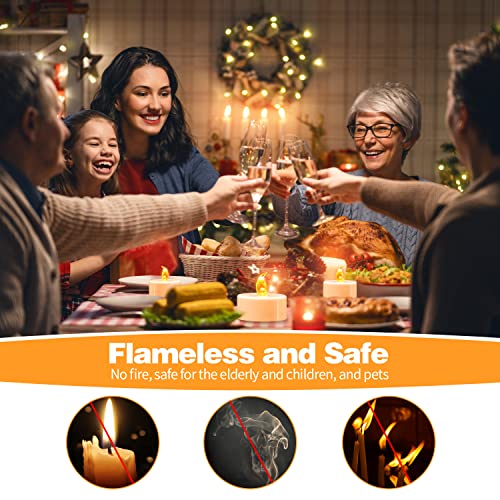 Velas de té LED KOABY amarillas de 400 piezas a pilas 7