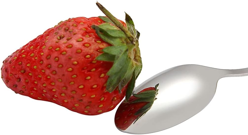 Tea spoons Stainless Steel Spoon Short Handle Coffee Spoon Stirring Spoon Creative Dolphin Head Dessert Spoon Hook Spoon Suitable for Family Use 5 Small Soup Spoons Ice tea spoons (Color : Silver