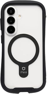 iFace スマホケース Galaxy S26 対応 Reflection MagSynq 強化ガラス クリアケース (ブラック) | アイフェイス GalaxyS26 ケース 耐衝撃 マグネット搭載 ストラップホール ワイヤレス充電対応