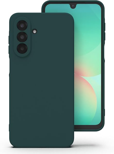 Silikon Handyhülle für Samsung Galaxy A26 Hülle, Weiches Griff, Dünne, Minimalistisch, Stoßfest, rutschfest, Taschenpassend - Tiefgrün - 1