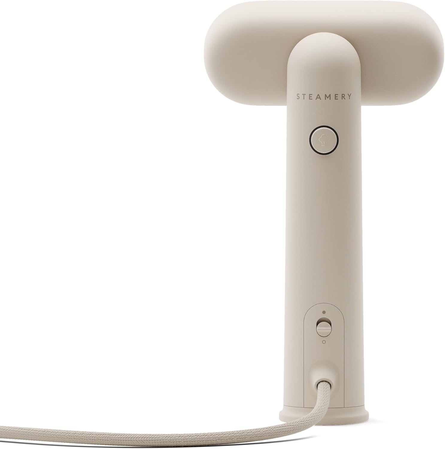 Steamery Travel Steamer Cirrus Lite, 1200W, Steam Output 16g/min, Heat up 18 Seconds, Portable & Packable, Rotating Steam Head, Dry Steam Technology (Beige)