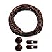 Stout Gears Reflective No Tie Shoelaces Lock System - Elastic Shoe Laces for Sneakers - 1 Pair (Brown)