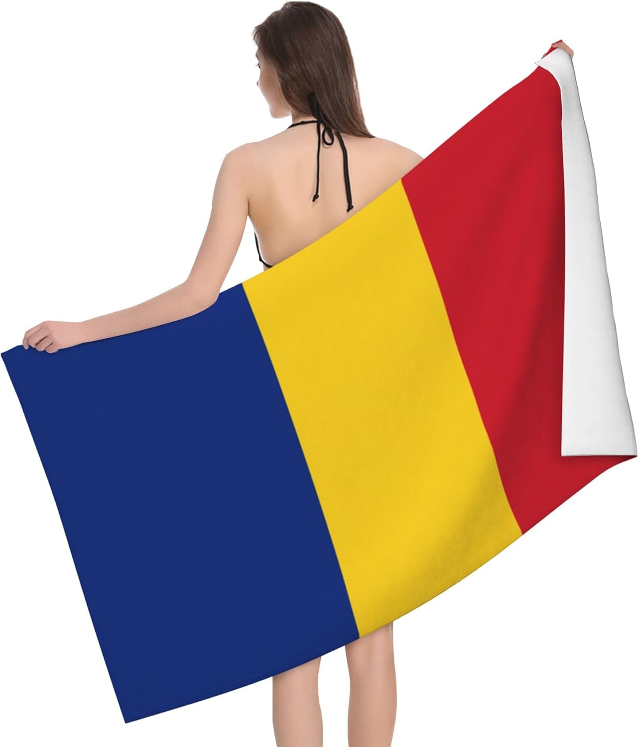 HLBSDM Flag of Romania 52 x 32 in Microfiber Beach Towel Swimming Pool Bath Super Big Throw Towel