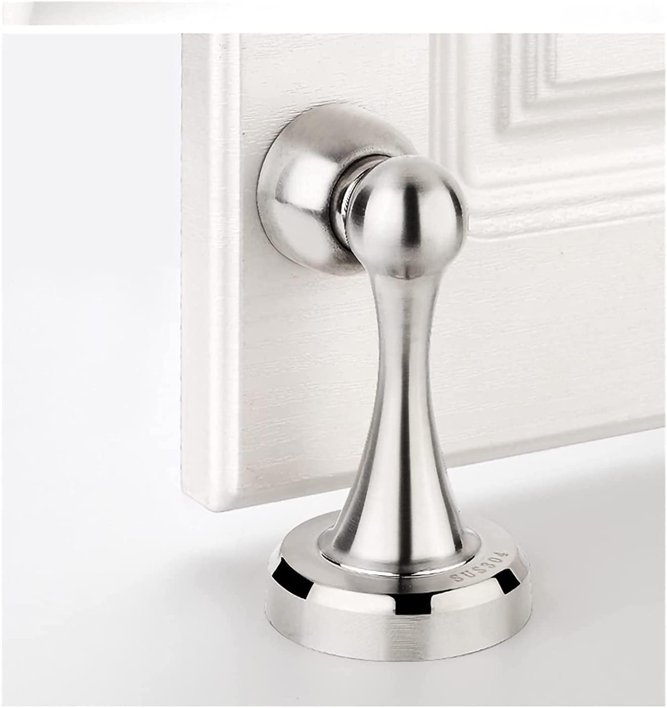 Magnetyczne odbojniki do drzwi, odbojniki do drzwi Odbojniki magnetyczne ze stali nierdzewnej Odbojniki do drzwi ze stali nierdzewnej szczotkowanego niklu satynowego, magnetyczne odbojniki do drzwi, u