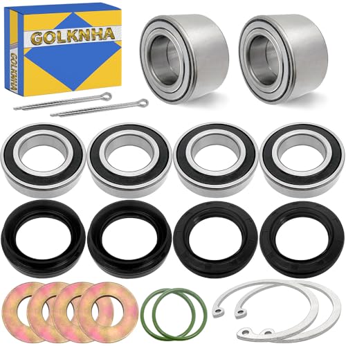 GOLKNHA Front Rear Wheel Bearing Seals Compatible with Yamaha Grizzly 350 400 450 2007-2014 Kodiak 400 450 2005-2006 Big Bear 400 2007-2012