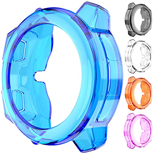 Miimall Compatible with Garmin Instinct Protective Soft TPU Bumper Case Replacement Anti-Scratch Slim Light and All-Around Case Cover for Garmin Instinct(Blue)