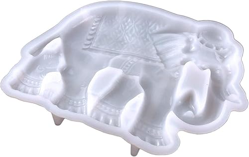 Miniatura 5 de Xuyuan Molde de resina epoxi de elefante, moldes de elefante de resina, molde de elefante semi 3D de silicona para decoración de pared, pasta de