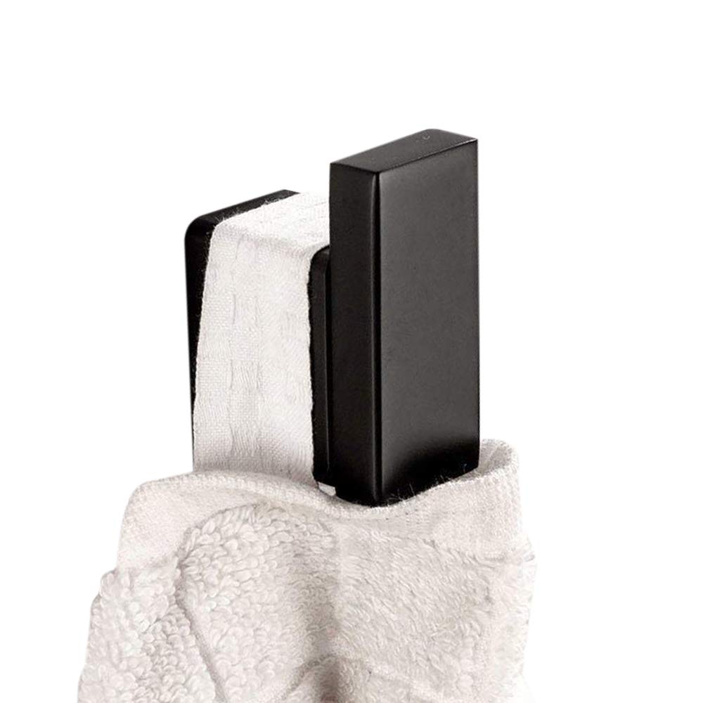 BigBig Home Towel Rail Bar, Brushed Nickel Brass Bathroom Accessories Wall Mounted (Matte Black Finish)