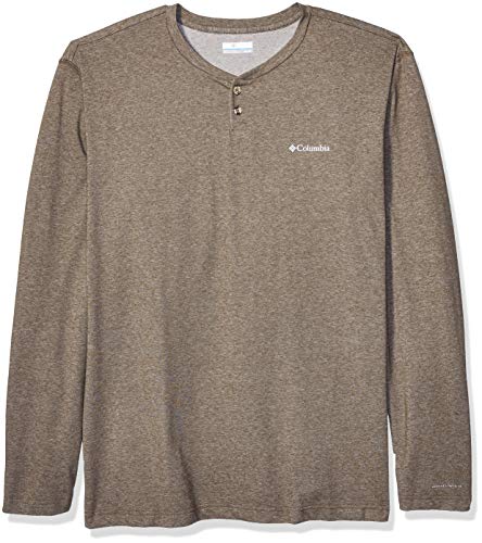 Columbia Men's Tall Size Thistletown Park Henley, Olive Green Heather, LT