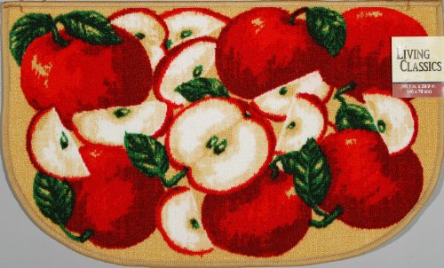 LIVING CLASSICS ORCHARD APPLES KITCHEN SLICE RUG