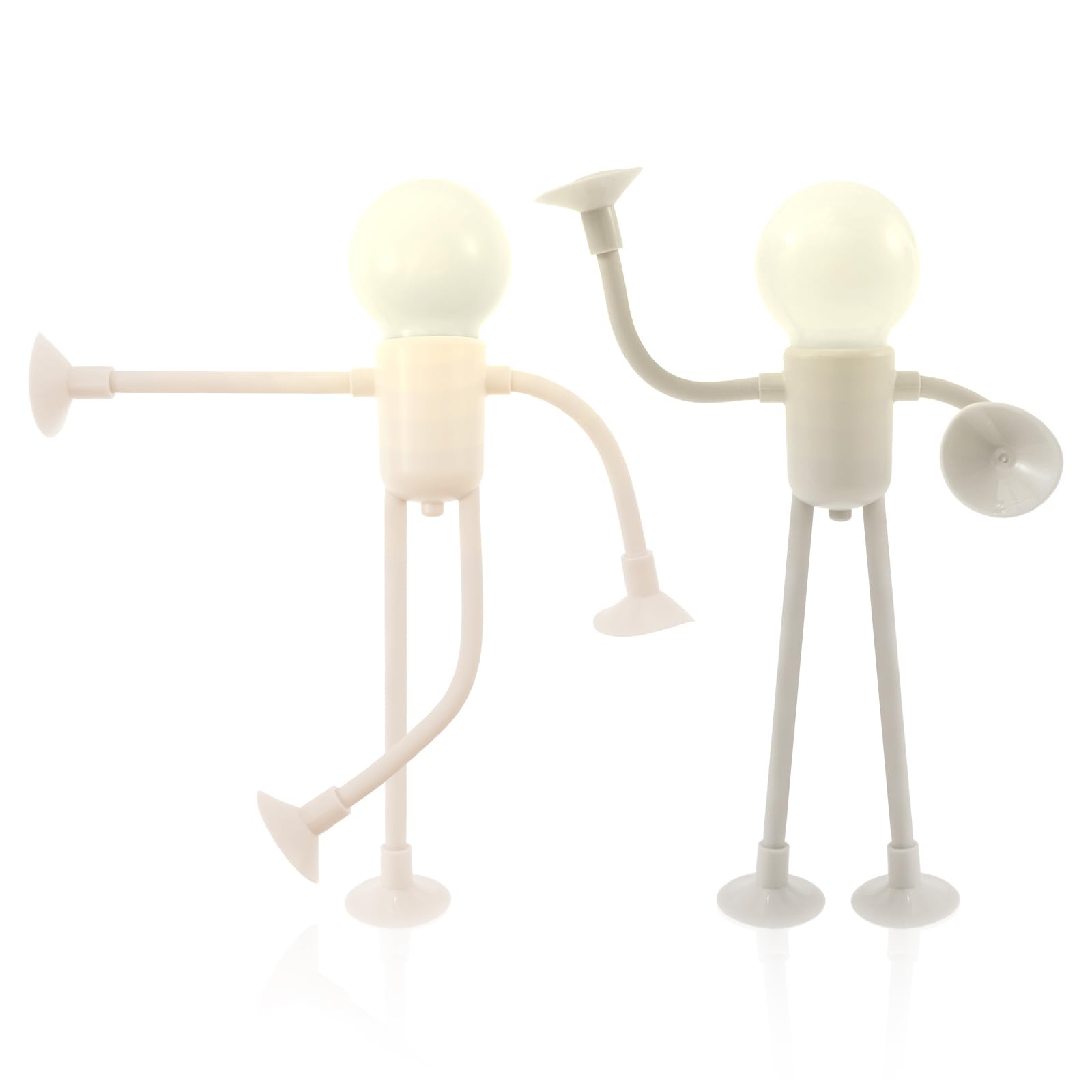 2PCS Cute Night Light Changeable Shape Funny Sportsman Night Light Desk Lamp with Suction Cup Practical Table Night Light Bulb Person Interesting DIY Shape Night Lights for Bedroom(Pink+White)