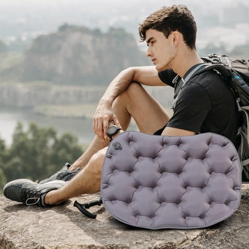 Coussin de voyage gonflable et pliable pour stade et camping