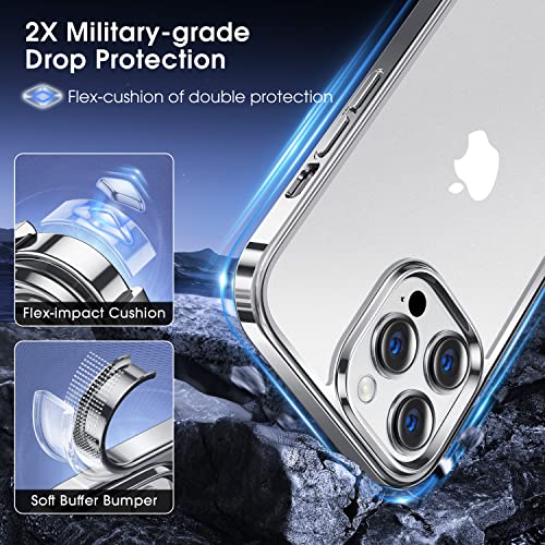 Alphex For Iphone 14 Pro Max Case, Official Color Match, Never Peeling Off, Anti Deformed, Beauty Beyond Bare Iphone, Never Yellow, 8Ft Military Grade, Thin Women Phone Cover 6.7 Inch, Silver #TOP3