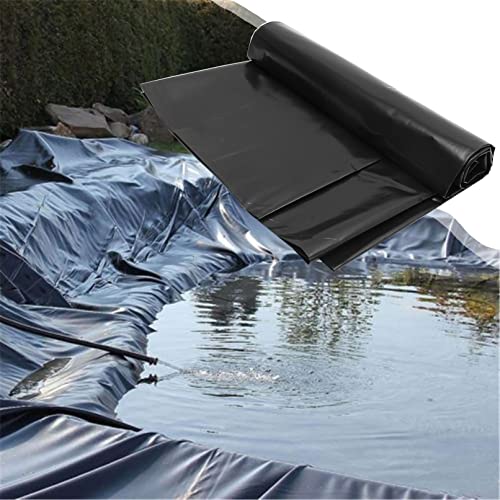 QQXY Black Pond Liner,8-mil HDPE Liner for Fish or koi Pond, Waterfall Base, Fountain and Bed Planter,Easy Cutting Underlayment Pond Liners (Battery *1 : 4x8m/13.12x26.24ft)