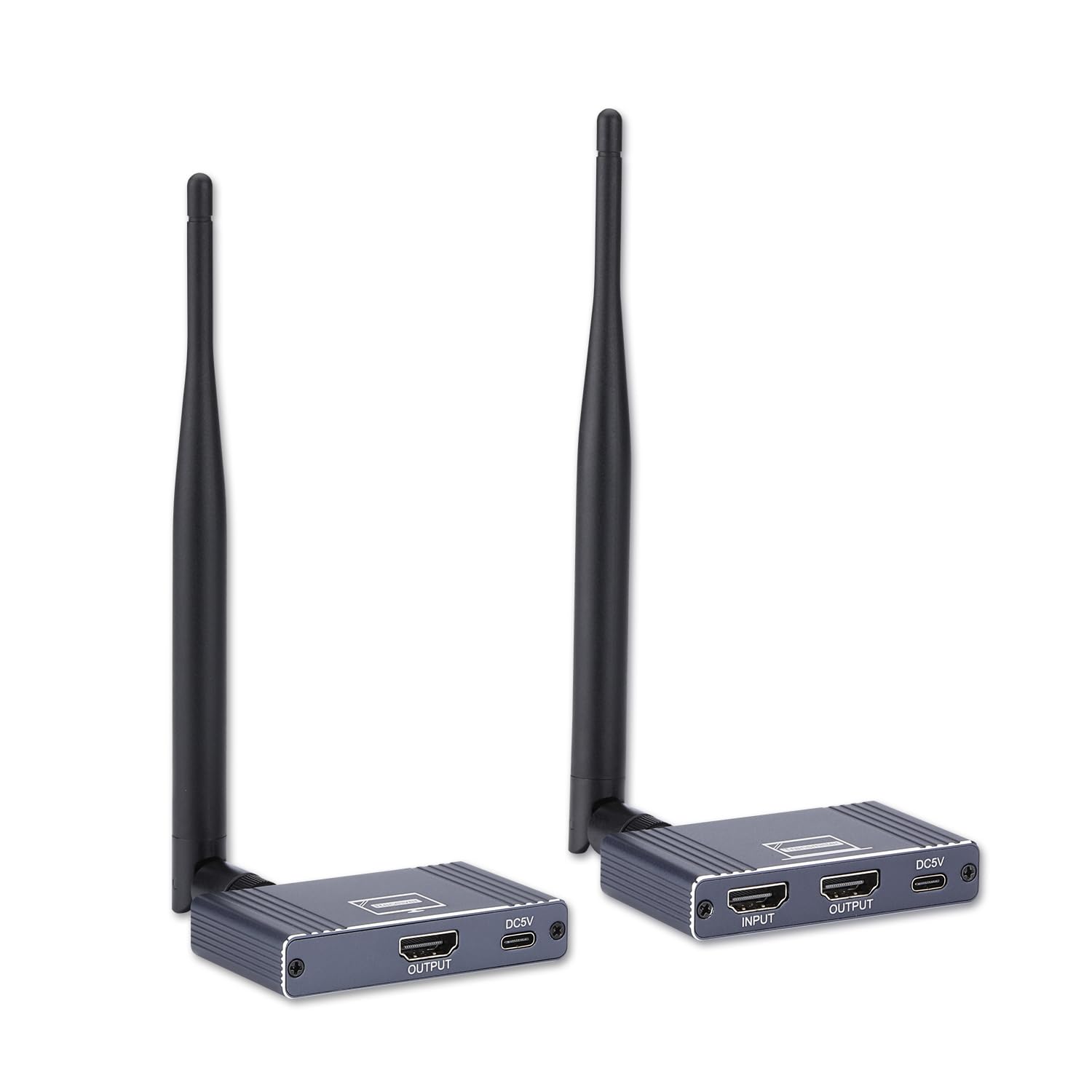 Wireless HDMI Transmitter and Receiver, 5.8GHz Wireless HDMI Extender Kit, Supports Video Resolution up to 1080-60Hz, Dual Antenna, for Laptops, PC, Blu-ray Player, Cameras