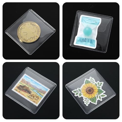 Fundas con bolsillo para monedas PVC 50 unidades 2.16x2.16 in miniatura 7