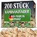 Produktbild Kaminanzünder 200 STÜCK (100% MADE IN GERMANY) Anzündwolle, Anzündholz, Grillanzünder Ideal für Ihr Kamin, Ofen oder Grill aus Holzwolle Anzünder und Wachs für das perfekte Feuer